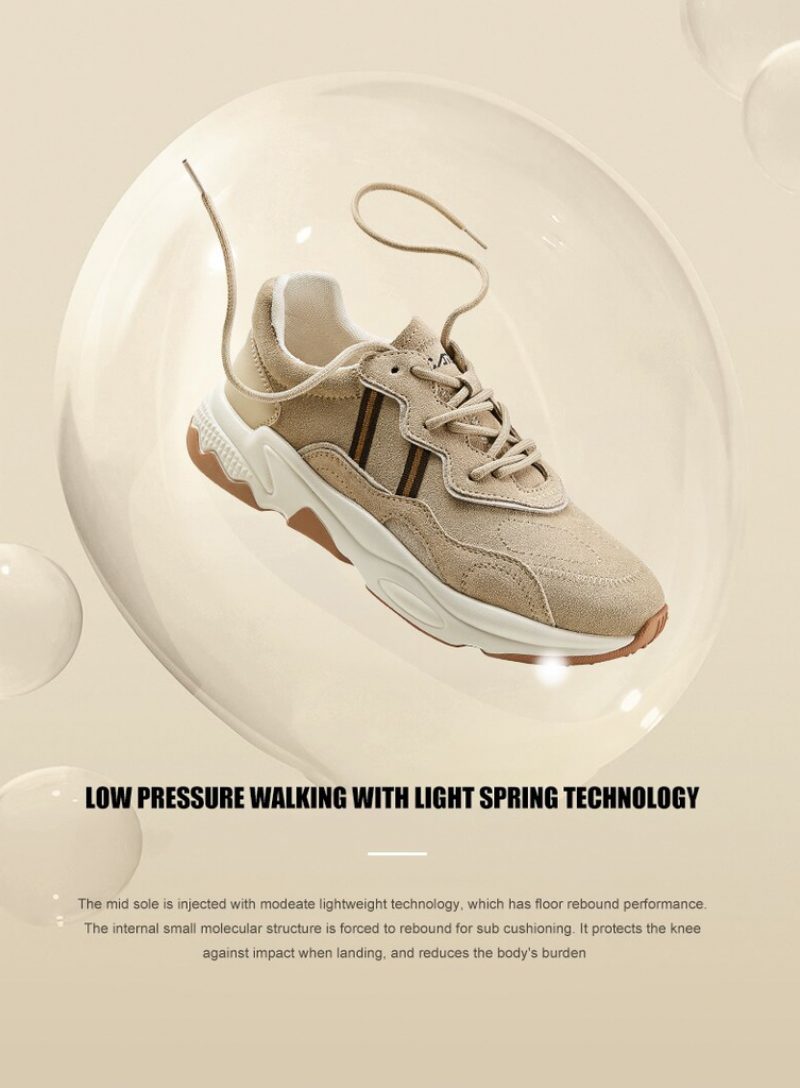 Jeff Sneakers I Ruskind Til Mænd - Beige