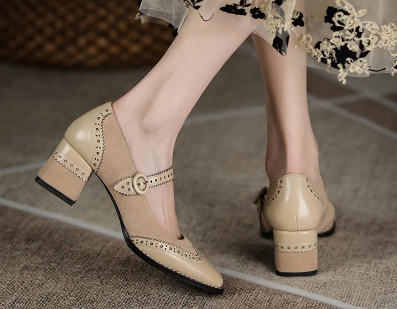 Jenny Dame Læder Pumps - Brun