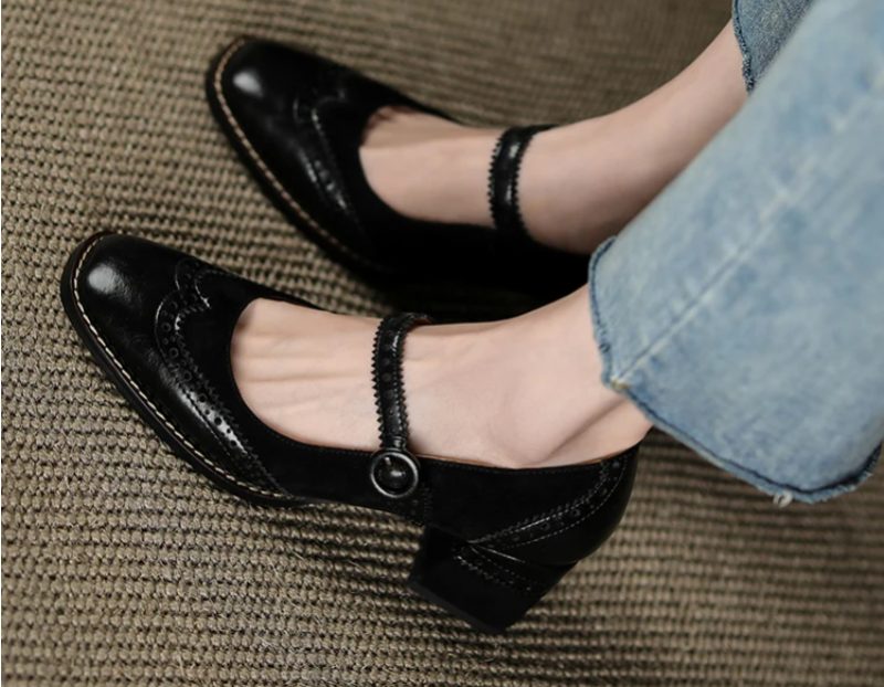 Jenny Dame Læder Pumps - Brun