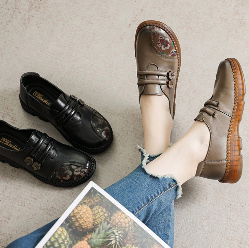 Jensy Dame Loafer Sko - Khaki