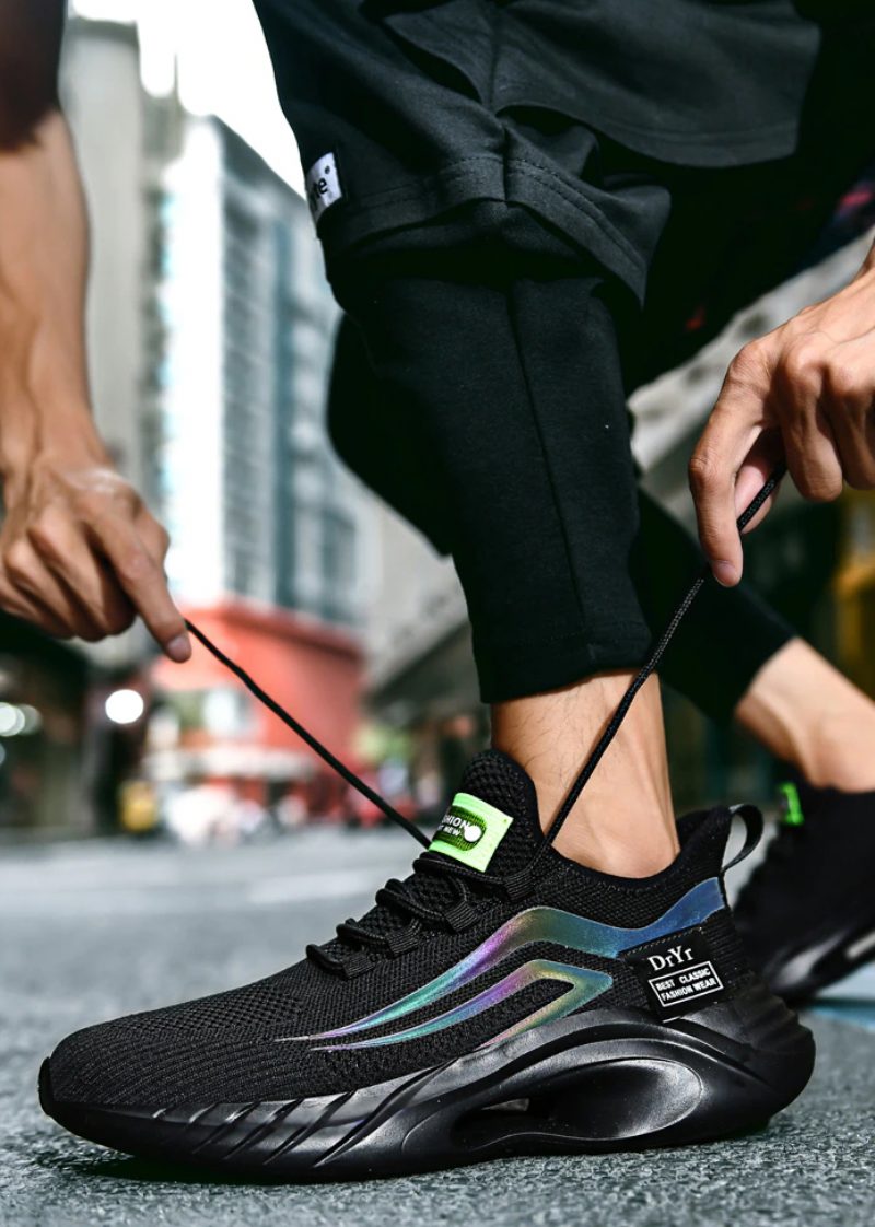 Jersey Løbesneakers Til Mænd - Sort