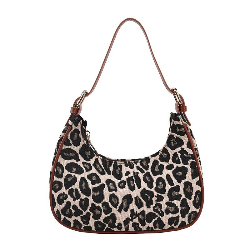 Jode Crossbody-håndtaske Til Kvinder - Brun Leopard