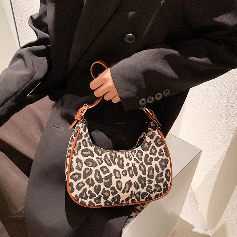 Jode Crossbody-håndtaske Til Kvinder - Brun Leopard