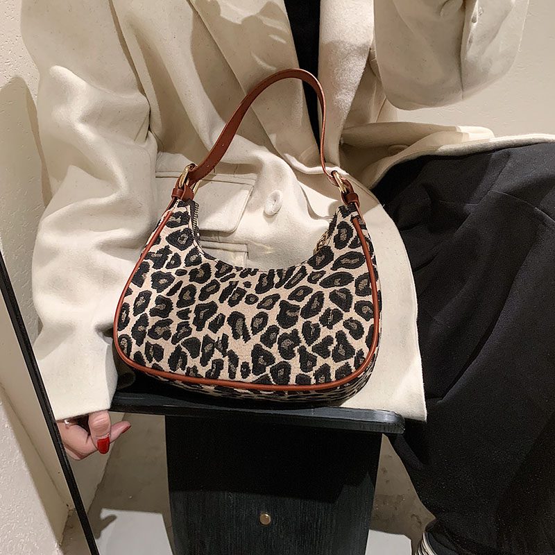Jode Crossbody-håndtaske Til Kvinder - Brun Leopard