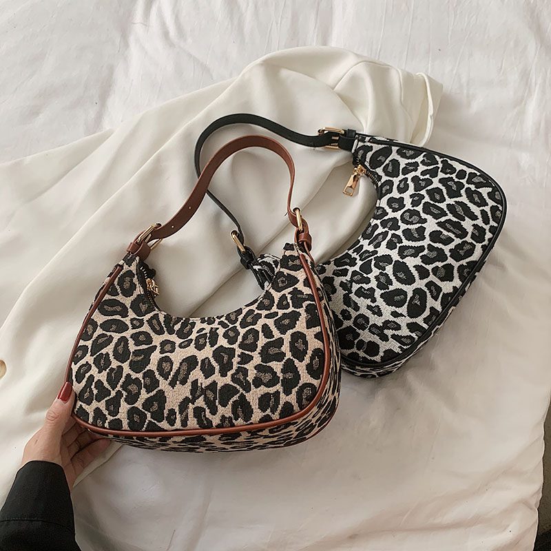 Jode Crossbody-håndtaske Til Kvinder - Brun Leopard