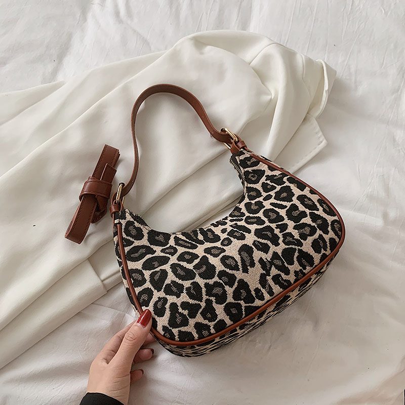 Jode Crossbody-håndtaske Til Kvinder - Brun Leopard