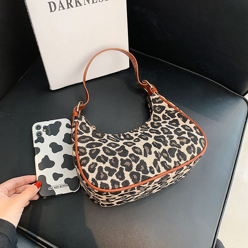 Jode Crossbody-håndtaske Til Kvinder - Brun Leopard