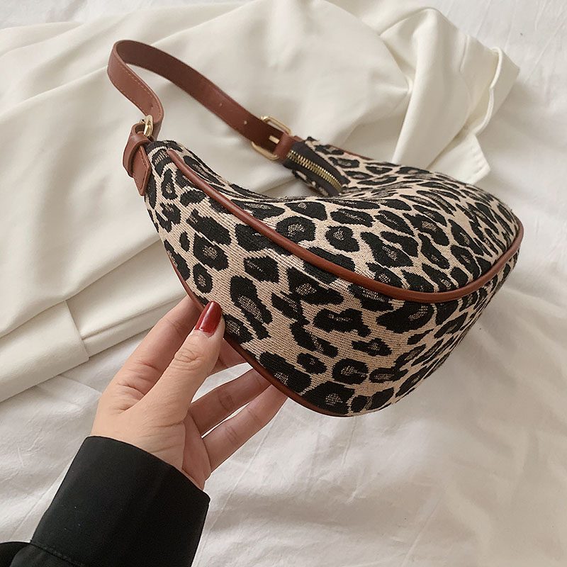 Jode Crossbody-håndtaske Til Kvinder - Brun Leopard