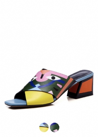 Jonkins Dame Med Prints Hæl Sandal