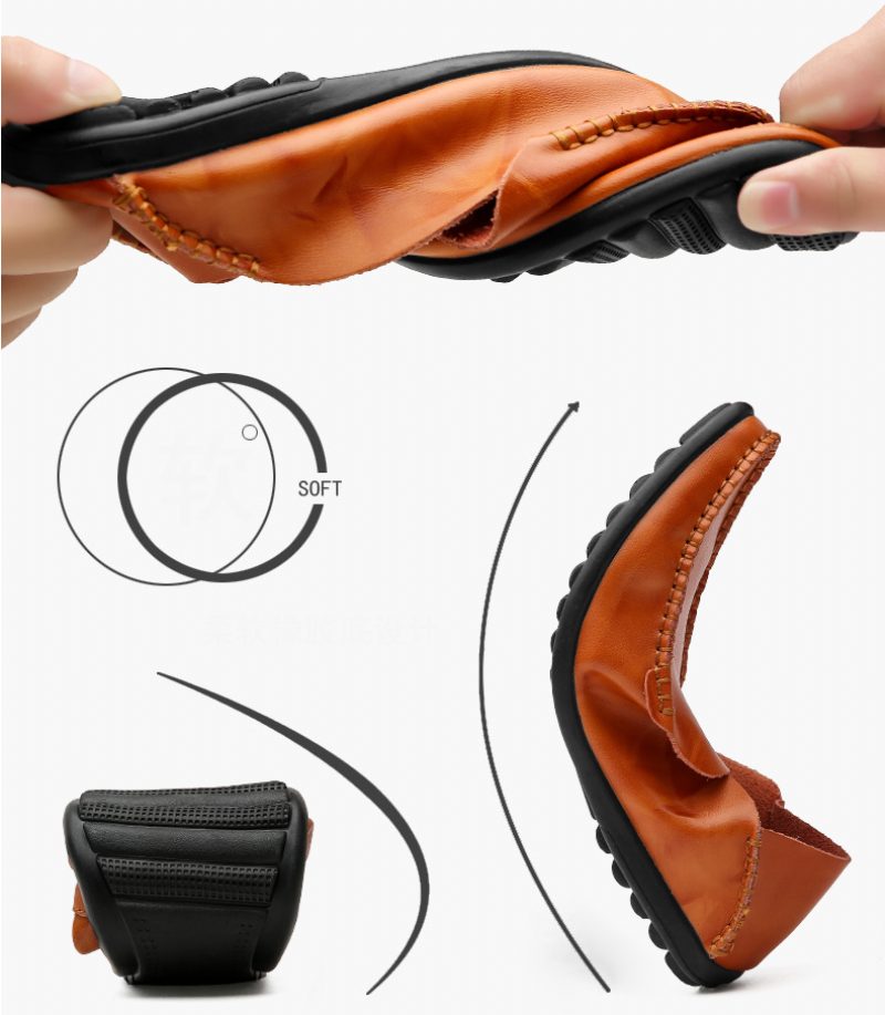 Josan Loafers Fritidssko Til Mænd - Orange