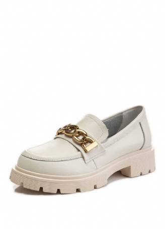 Julia Dame Dressy Platform Læder Loafer Sko