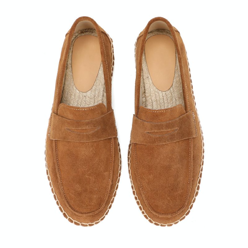 Juliana Jute Platform Ruskind Loafers Til Kvinder - Brun