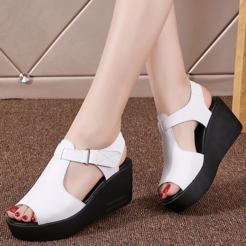 Juliann Platform Sandal Til Kvinder - Sort
