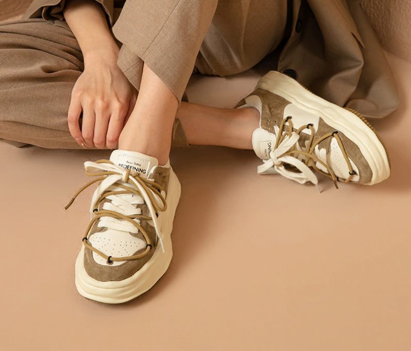 Kalie Sneaker Med Snørebånd Til Kvinder - Khaki