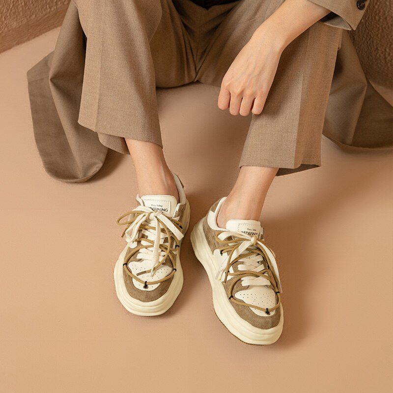 Kalie Sneaker Med Snørebånd Til Kvinder - Khaki