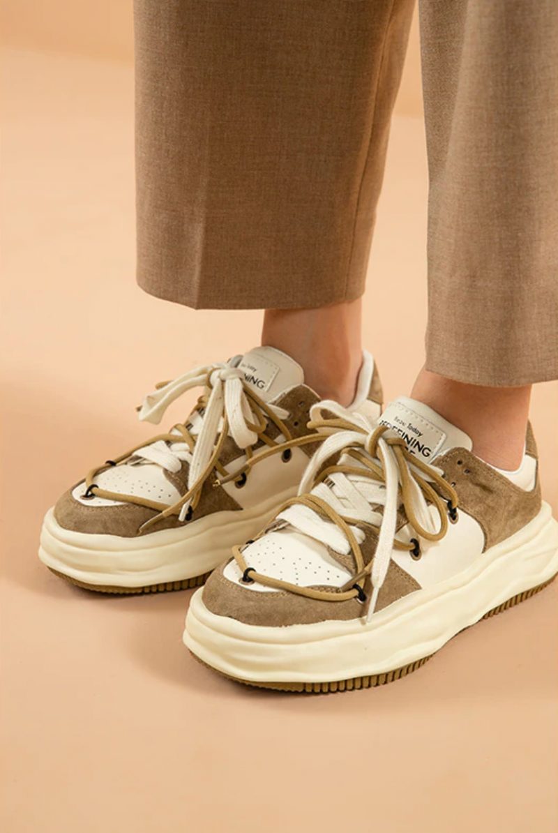 Kalie Sneaker Med Snørebånd Til Kvinder - Khaki