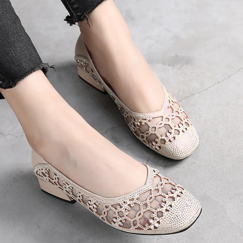 Kamila Summer Fashion Pumps Til Kvinder - Sort