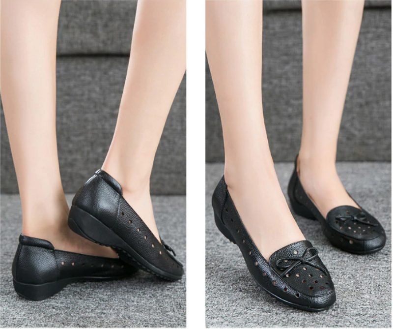 Karen Dame Loafers - Sort Hul