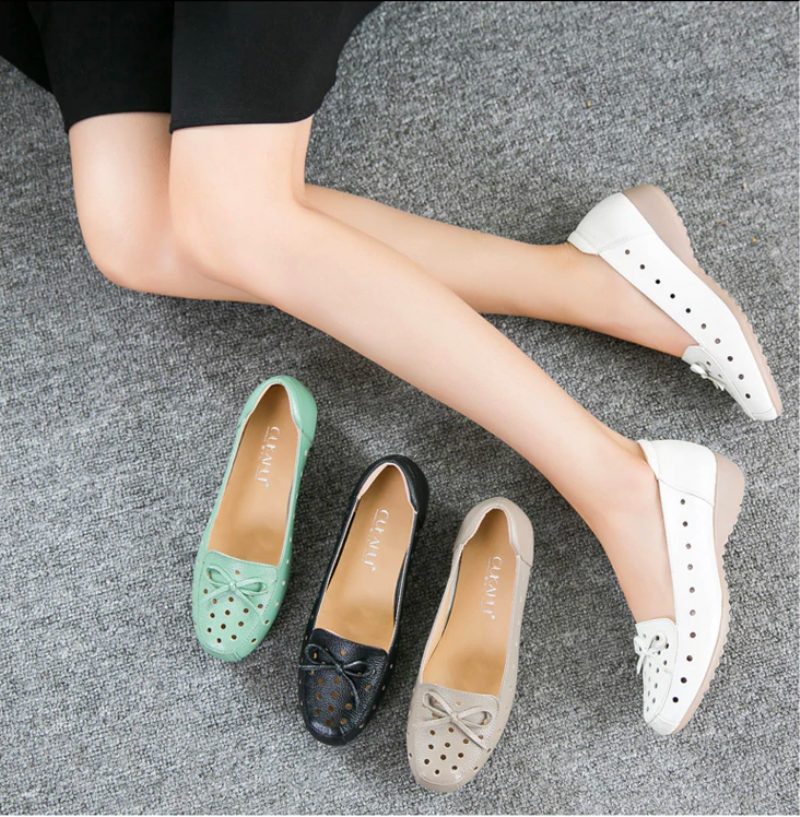 Karen Dame Loafers - Sort Hul