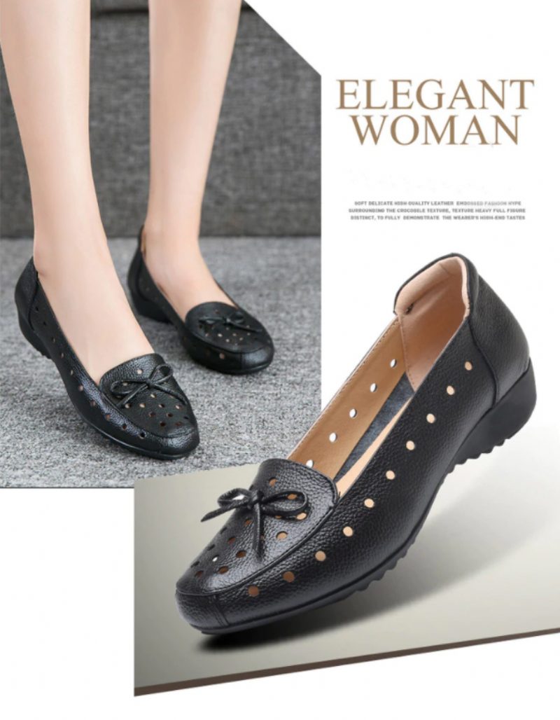 Karen Dame Loafers - Sort Hul