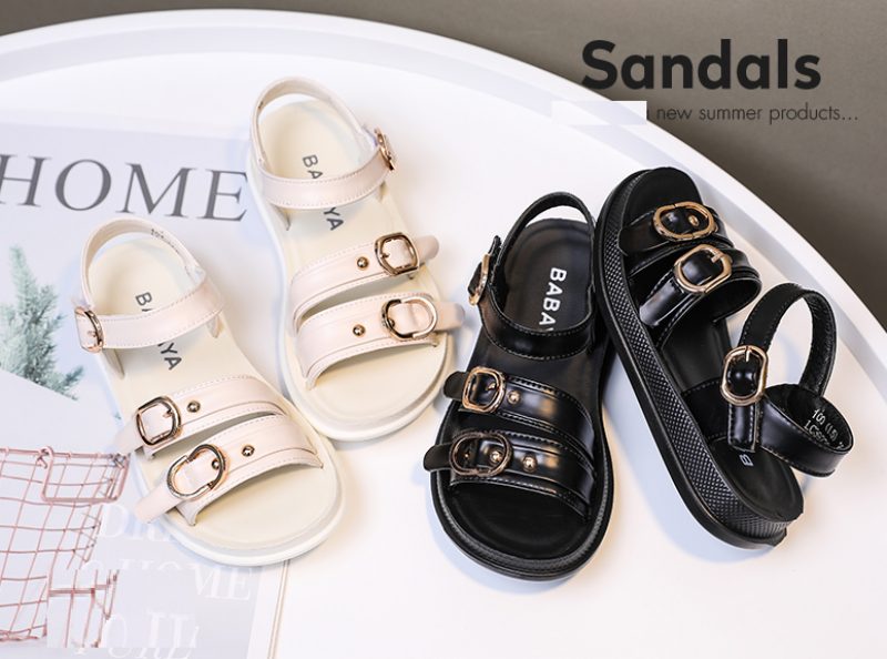 Karime Småpigers Kjole Sandal - Sort