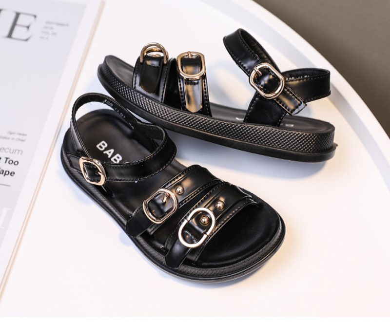 Karime Småpigers Kjole Sandal - Sort