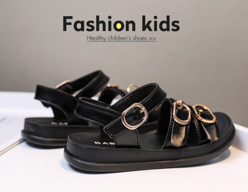 Karime Småpigers Kjole Sandal - Sort