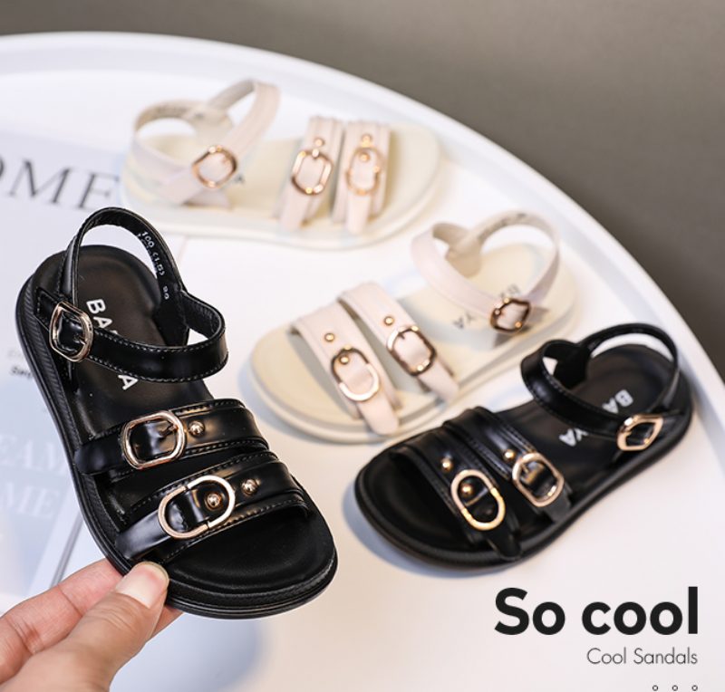 Karime Småpigers Kjole Sandal - Sort