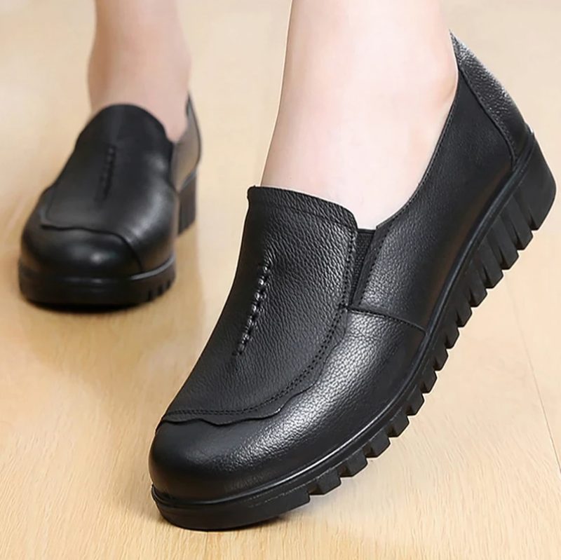 Karolay Dame Loafer - Blomster-Sort