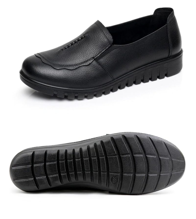 Karolay Dame Loafer - Blomster-Sort