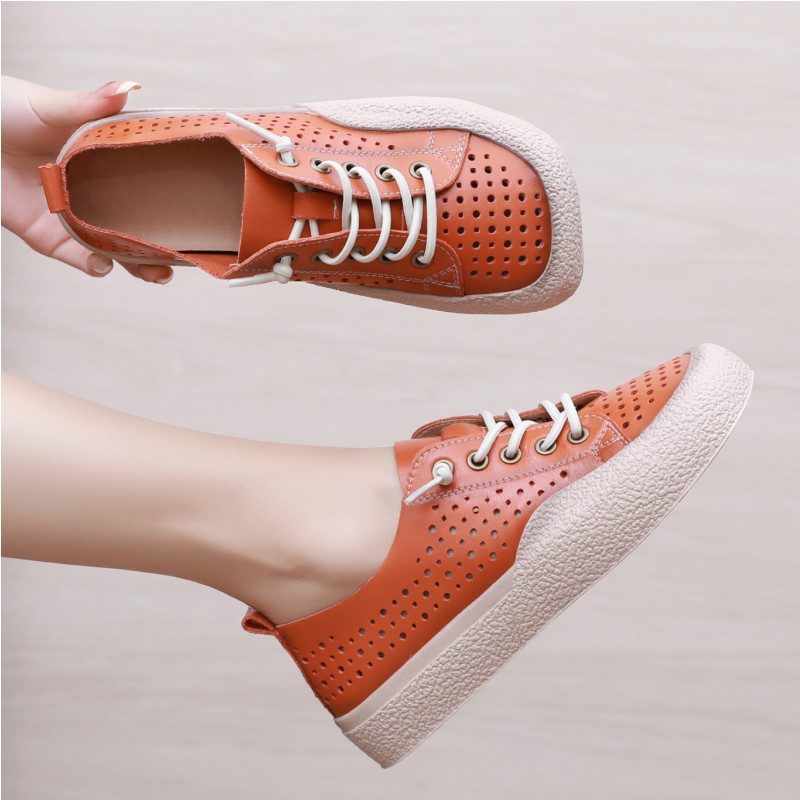 Karoli Kvinders Square Toe Platform Sneakers - Grøn