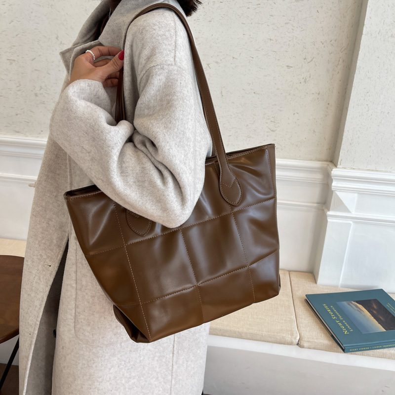 Kata Dame Minimalistisk Quiltet Håndtaske - Sort