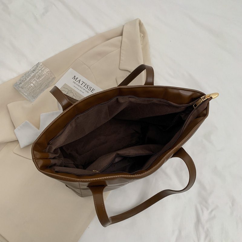 Kata Dame Minimalistisk Quiltet Håndtaske - Sort