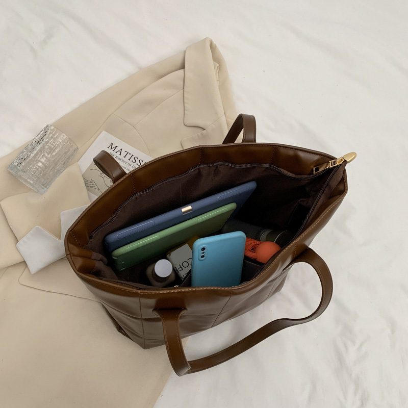 Kata Dame Minimalistisk Quiltet Håndtaske - Sort