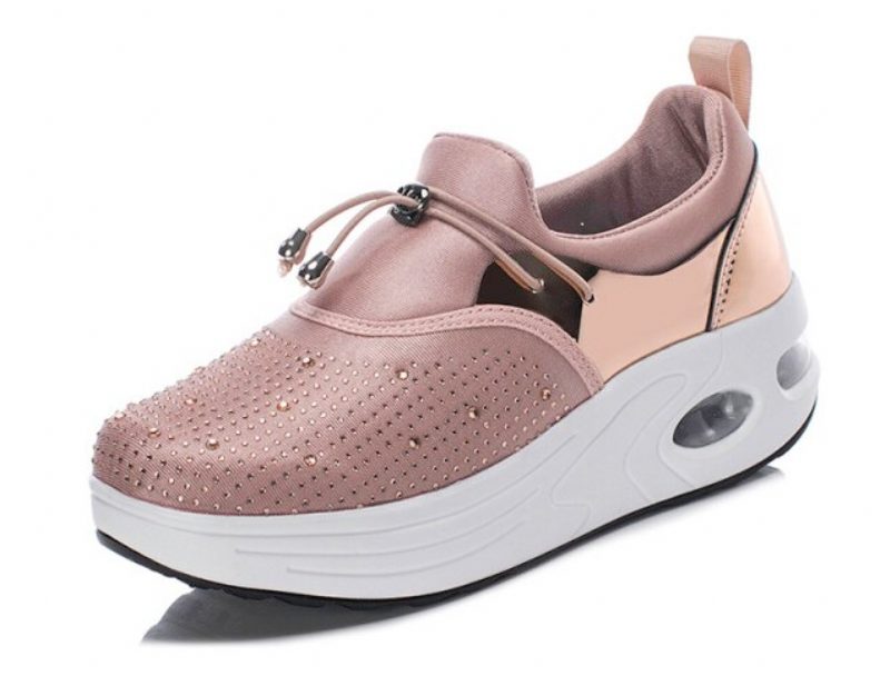 Kautin Komfortable Sneaker Sorte Sko Til Kvinder Platform - Sort