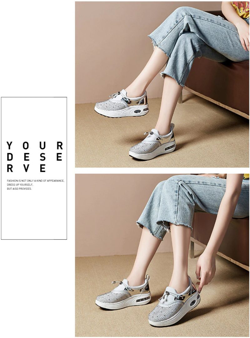 Kautin Komfortable Sneaker Sorte Sko Til Kvinder Platform - Sort