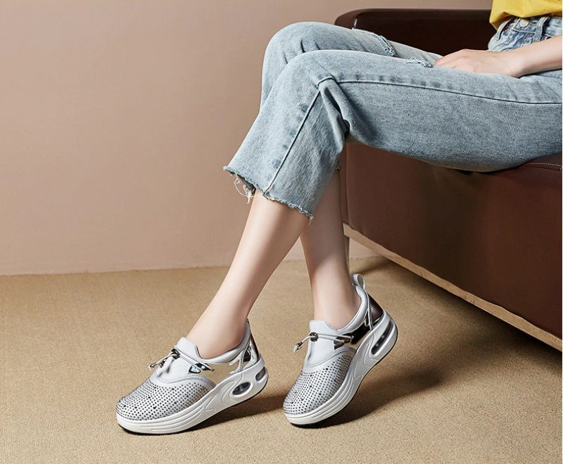 Kautin Komfortable Sneaker Sorte Sko Til Kvinder Platform - Sort