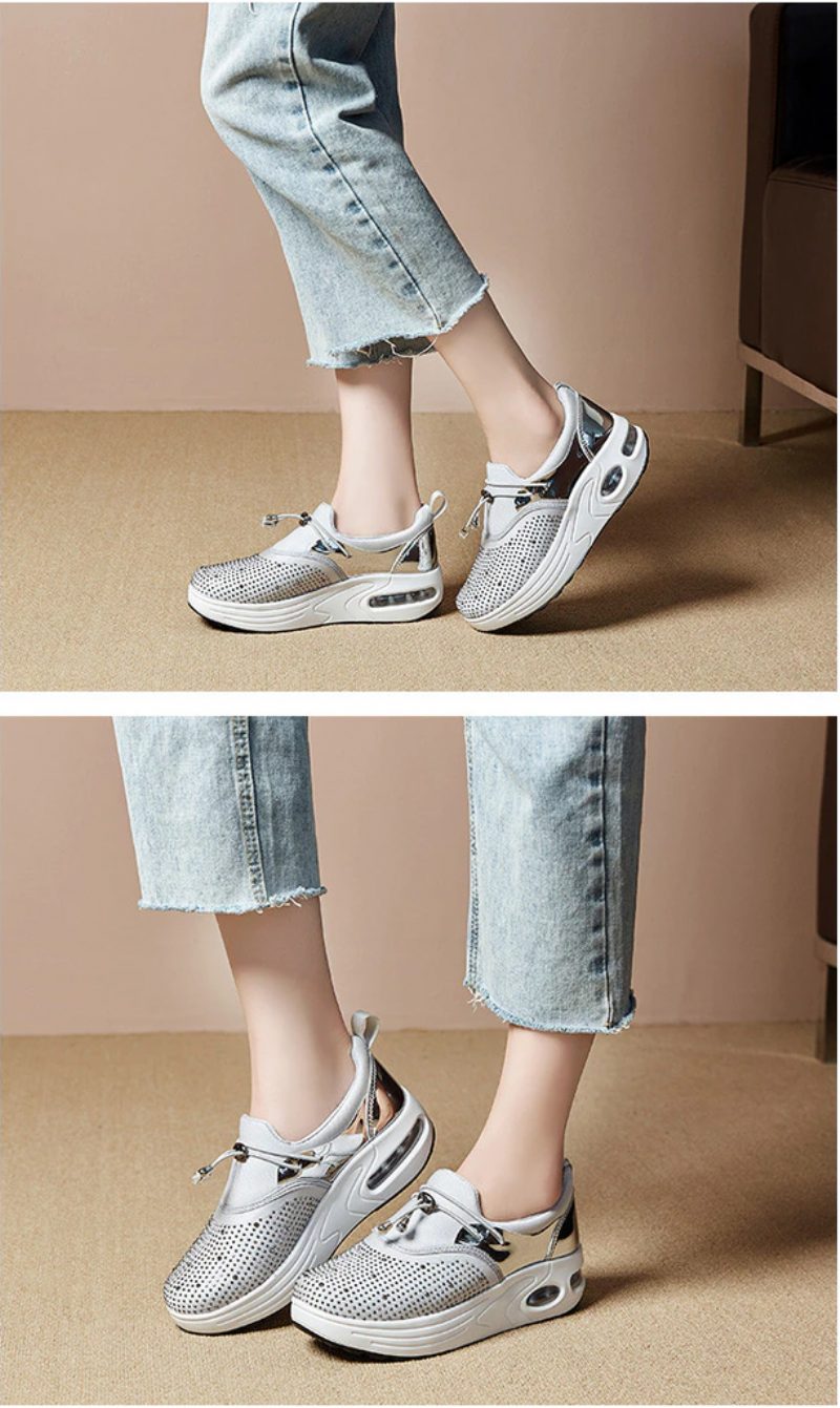 Kautin Komfortable Sneaker Sorte Sko Til Kvinder Platform - Sort