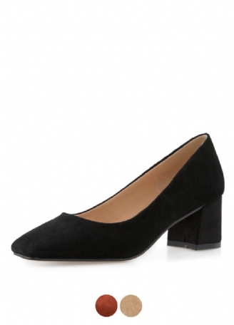 Kendra Dame Square Toe Suede Pumps Sko