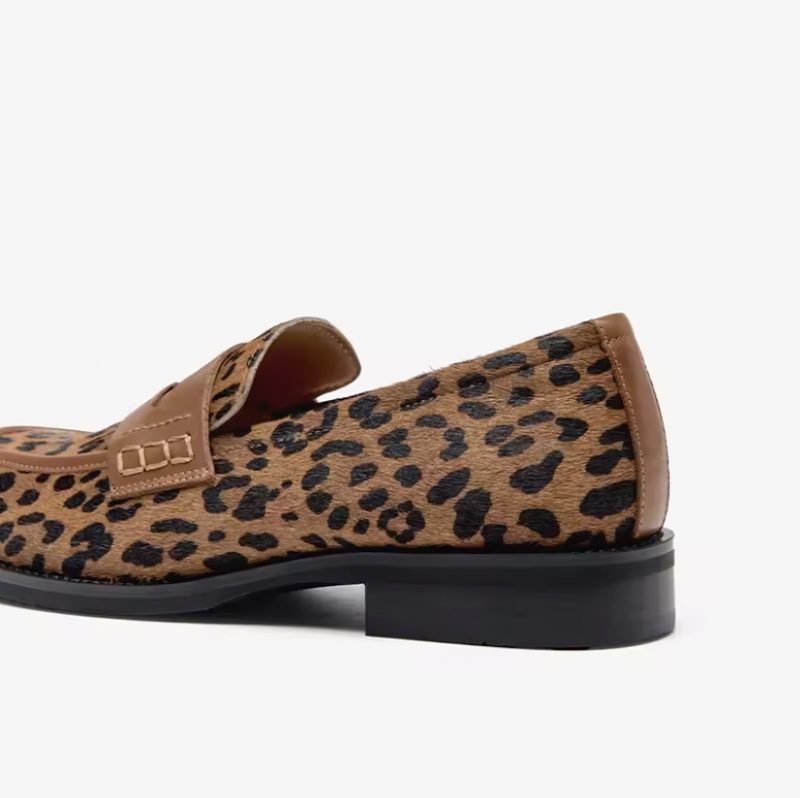 Keny Dame Læder Flats Loafers - Brun