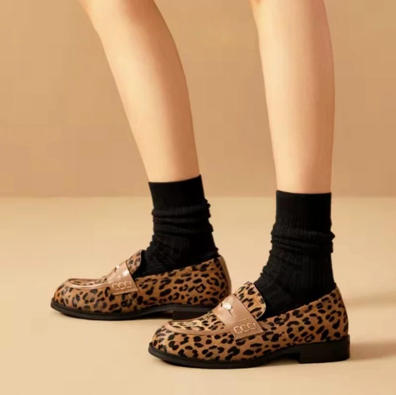 Keny Dame Læder Flats Loafers - Brun