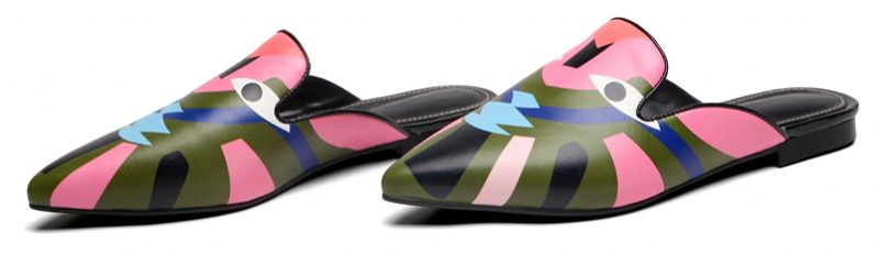 Koky Dameprintede Smaltå Mules Sko - Pink