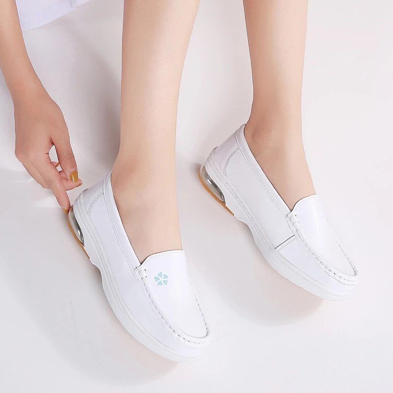 Lacy Dame Kvalitets Slip-on Flat Loafer Sko - Grå