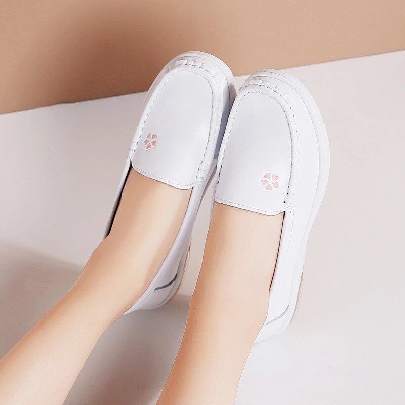 Lacy Dame Kvalitets Slip-on Flat Loafer Sko - Grå