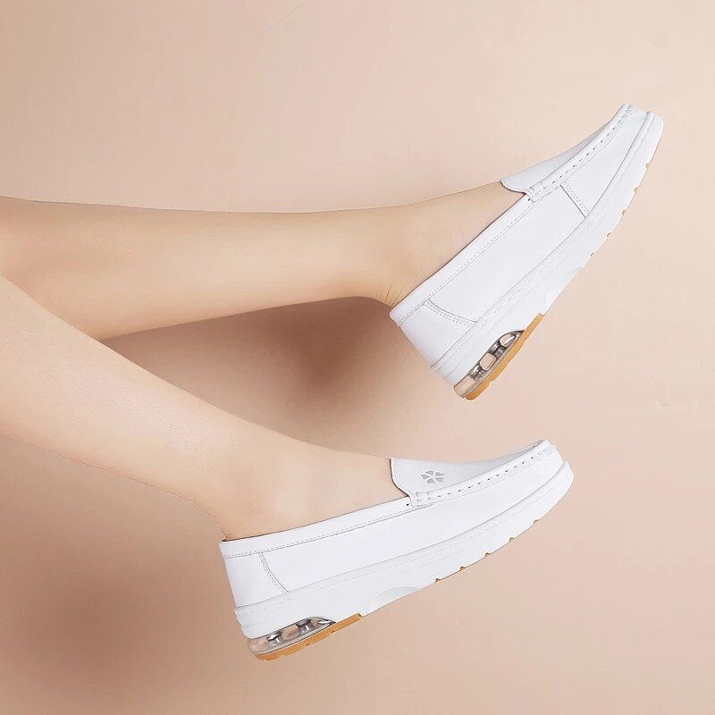 Lacy Dame Kvalitets Slip-on Flat Loafer Sko - Grå