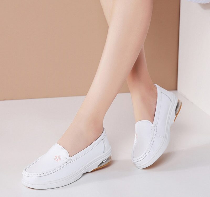 Lacy Dame Kvalitets Slip-on Flat Loafer Sko - Grå