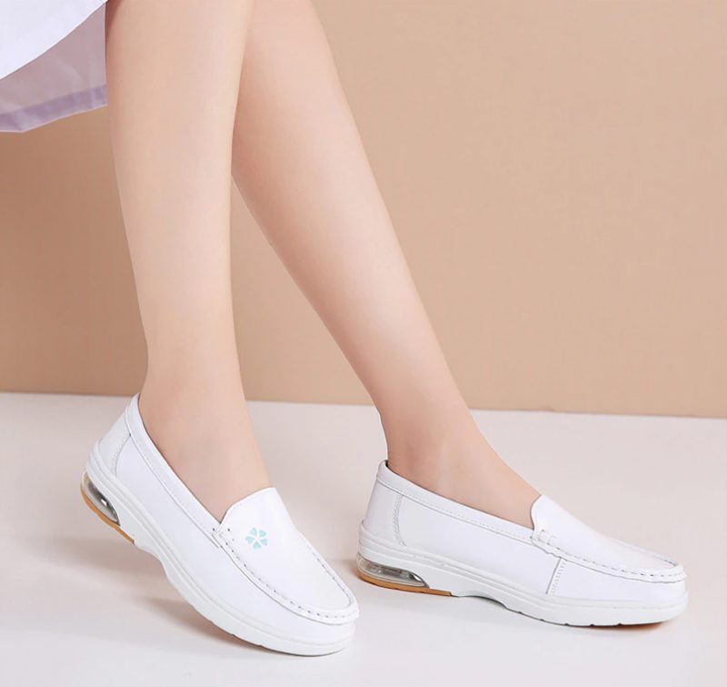 Lacy Dame Kvalitets Slip-on Flat Loafer Sko - Grå