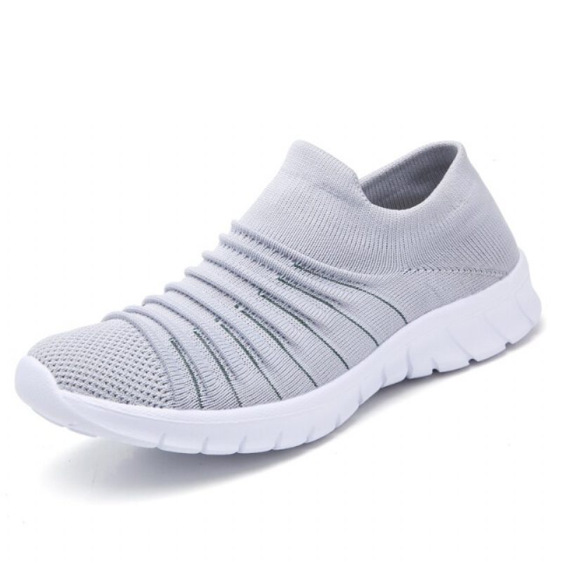 Lanet Dame Åndbare Komfortable Slip-on Loafers Sorte Sko - Sort