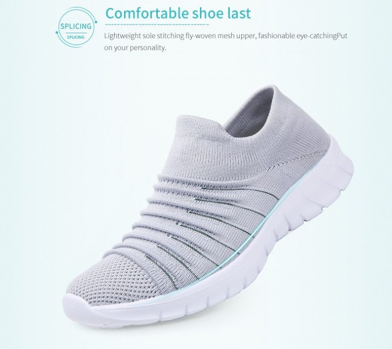 Lanet Dame Åndbare Komfortable Slip-on Loafers Sorte Sko - Sort