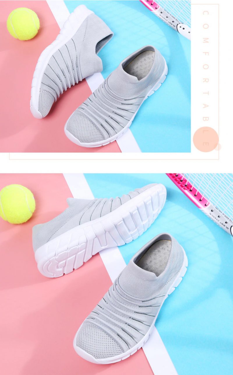 Lanet Dame Åndbare Komfortable Slip-on Loafers Sorte Sko - Sort